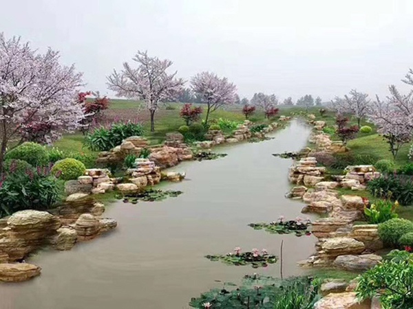 别墅小区灵璧石驳岸
